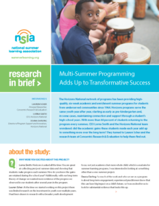 Research in Brief: Multi-Summer Programming Adds Up to Transformative Success